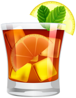 a glass of chilled tea